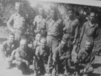 In France '44 with Leonard Norenburg (not in photo). [Photo courtesy of Iris Csimbok, daughter of George Kahora, Recon Co.]