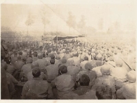 "USO show in Germany" [Courtesy of Cpl Howard Skaggs, Co. A, 634th TD Bn.]