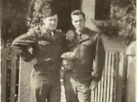 "Clemons & me" [Courtesy of Cpl Howard Skaggs, Co. A, 634th TD Bn.]