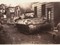 "M-10 made day war ended Czech" [Courtesy of Cpl Howard Skaggs, Co. A, 634th TD Bn.]