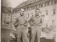 Emil (right) and brother Tony somewhere in Europe.    Photo courtesy of Emil Galetich's daughters: Gail Longhenry and Debbie Grow.