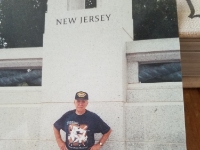 20190805 130538  George Kahora at WWII Memorial in Washington D.C. shortly after it opened. He registered at the Army table and rattled his serial number off when asked without even thinking about it. [Photo courtesy of Iris Csimbok, daughter of George Kahora, Recon Co.]